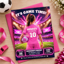 Anniversaire sur le thème du football rose