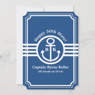 Invitation Anniversaire sur un bateau - Thème nautique Person