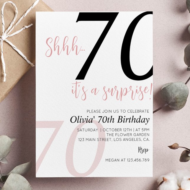 Invitation Anniversaire Surprise N'Importe Quel Âg (Créateur téléchargé)