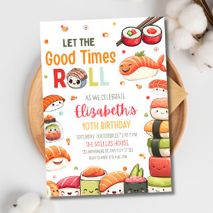Invitation Anniversaire Sushi Kawaii Sushi Nourrit