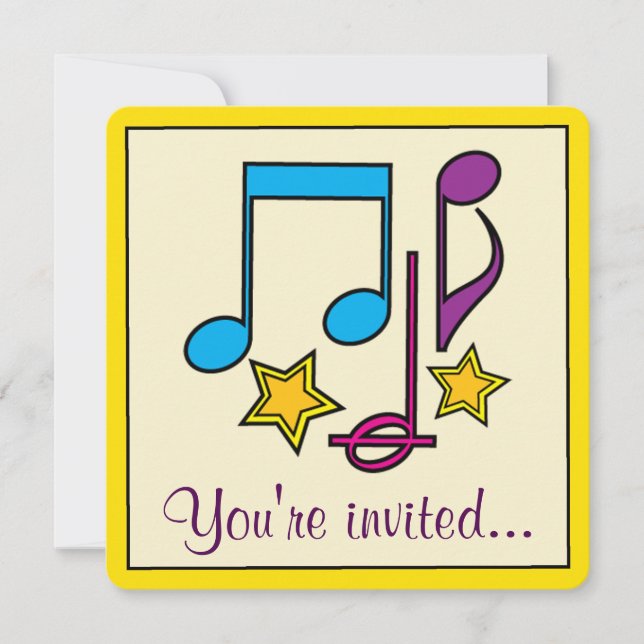 Invitation Anniversaire Théâtre, Soirée musicale ou de cinéma (Devant)