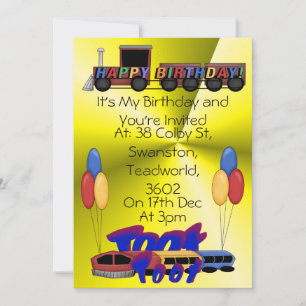 Invitation Anniversaire Toot Toot