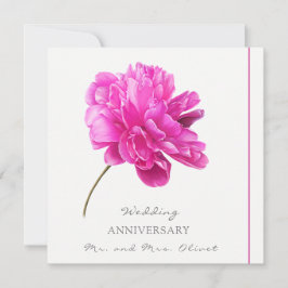 Invitation Anniversaire Toutes Années Pivoine Rose Clair