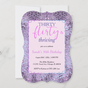 Invitation Anniversaire Trente, Coquin & Florissant