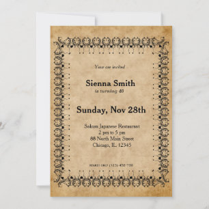 Invitation anniversaire vintage