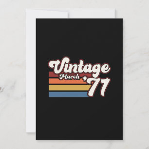 Invitation Anniversaire Vintage 1971 50 ans