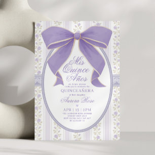 Invitation Anniversaire vintage de Quinceanera Mis Quince