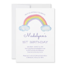 Anniversaire Virtuel En Ligne Enfant Arc-en-Ciel A