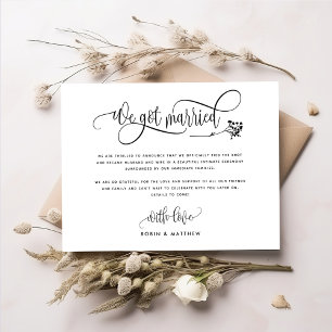Invitation Annonce chic de mariage / Fiançailles
