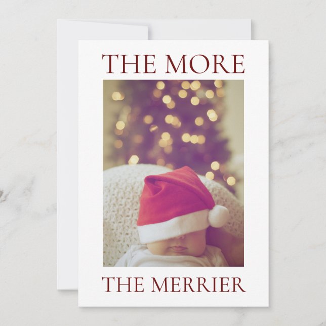 Invitation Annonce de bébé de Noël (Devant)