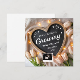 Invitation Annonce de bébé Flower Tulips pour les médias soci