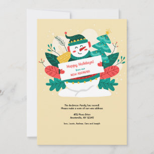 Invitation Annonce de déménagement de bonhomme de neige de va