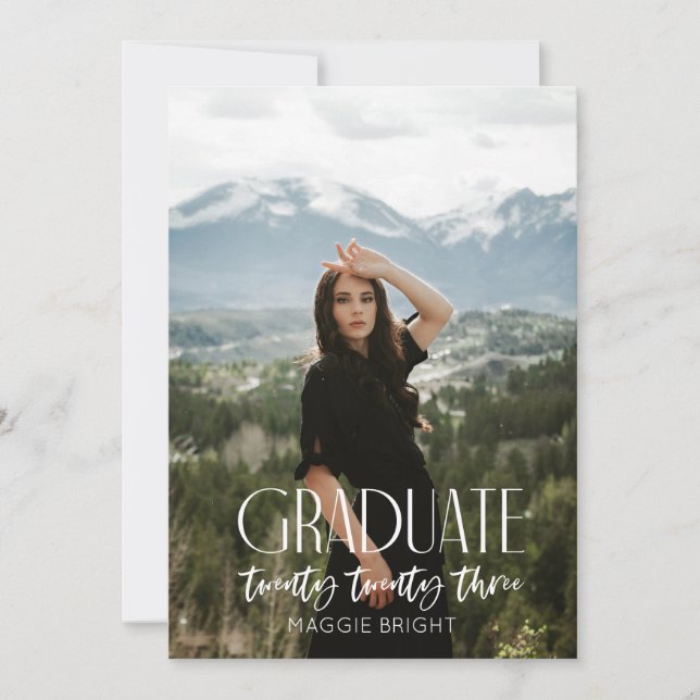 Invitation Annonce de diplômé moderne 2023 (Devant)