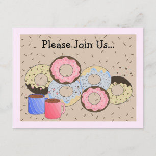 Invitation Annonce de donuts et de café