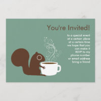 Annonce de fête de l'écureuil de café