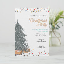 Annonce de fête de Noël Arbres Fête Joyeuse