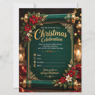 Invitation Annonce de fête de Noël – Célébration festive