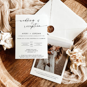 Invitation Annonce de Fuite Réception de Mariage Moderne