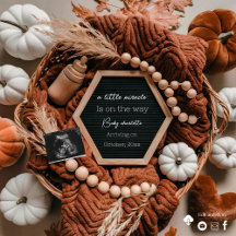 Annonce de grossesse automnale mignonne 