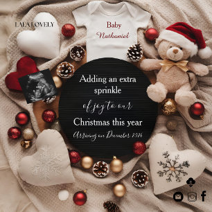 Invitation Annonce de grossesse festive pour les fêtes de Noë