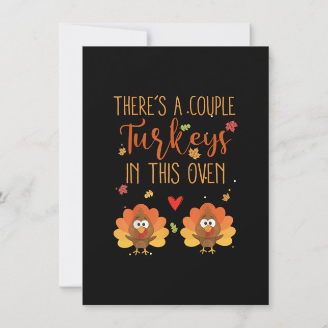 Invitation Annonce de grossesse jumeaux révélation bébé Thank (Devant)