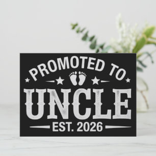 Invitation Annonce de grossesse promu Oncle prévu 2026