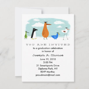 Invitation Annonce de la célébration des diplômés oiseaux