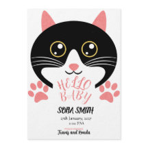 Annonce de l'arrivée de bébé chaton mignon
