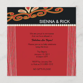 Invitation Annonce de mariage à Las Vegas
