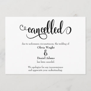 Invitation Annonce de Mariage Annulé Script Élaboré