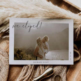 Invitation Annonce de Mariage Élopement Minimaliste