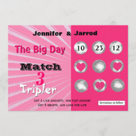 Invitation Annonce de mariage Fun Lotto Scratch Off