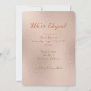 Invitation Annonce de mariage 'Nous nous sommes enfuis' avec 