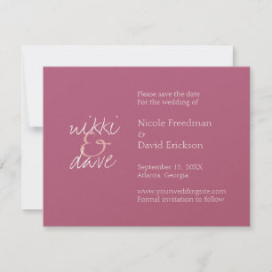 Invitation Annonce de mariage simple et chic avec scintilleme