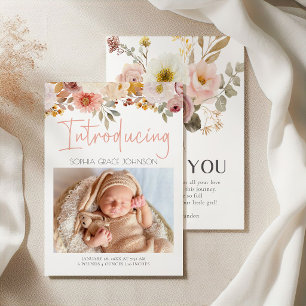 Invitation Annonce de naissance de bébé avec une douce touche