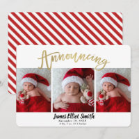 Annonce de naissance Noël Vacances 3 Photos