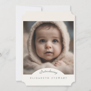 Invitation Annonce de naissance Simple Fall 2 Photo