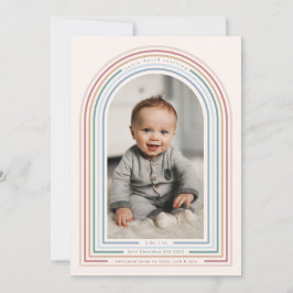Invitation Annonce de naissance sous l'arche de la ligne arc-
