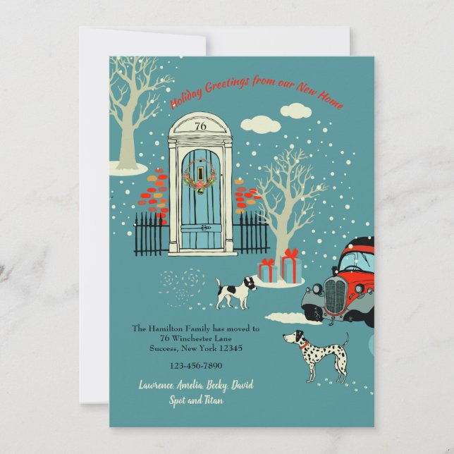 Invitation Annonce de Noël d'hiver pour la porte d'entrée mou (Devant)