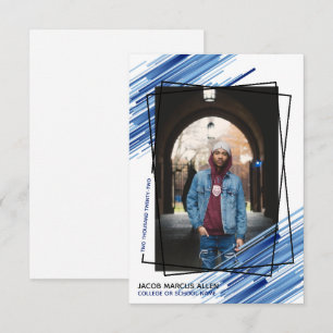 Invitation Annonce de remise de diplôme avec photo abstraite 