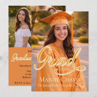 Invitation Annonce de remise de diplôme avec photo et invitat