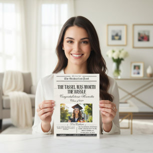 Invitation Annonce de remise de diplôme avec photo et QR code