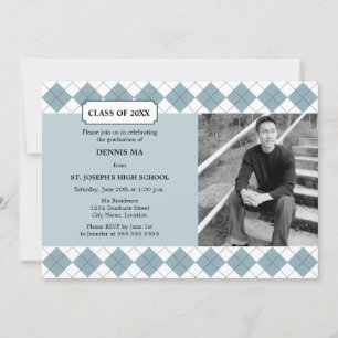 Invitation Annonce de remise de diplôme pré-préparée Argyle a