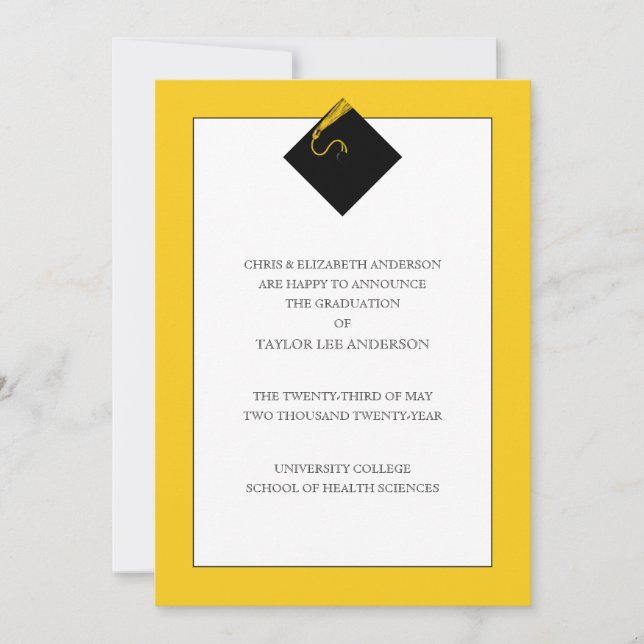 Invitation Annonce de remise de diplômes  (Devant)