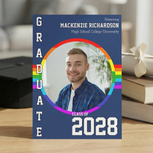 Invitation Annonce de remise de diplômes arc-en-ciel de la fi
