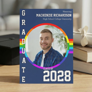 Invitation Annonce de remise de diplômes arc-en-ciel de la fi