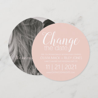 Invitation Annonce de report de mariage Nouveau jour de maria