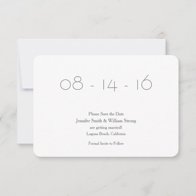 Invitation Annonce de réservation de date (Devant)