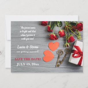 Invitation Annonce de réservation de date Keys of Love