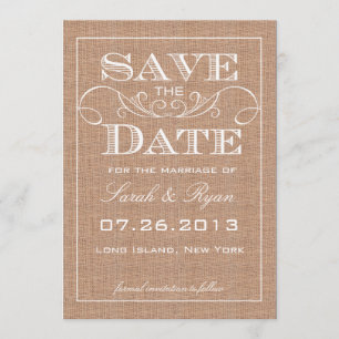 Invitation Annonce de sauvegarde de date d'impression de toil